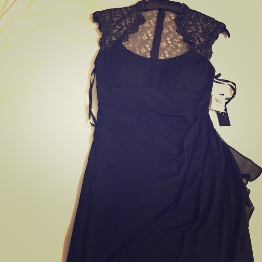 Xscape black illusion back Cocktail/dinner dress